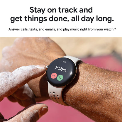 Google Pixel Watch 2 (Previous Model) with the Best of Fitbit - Heart Rate Tracking, Stress Management, Safety Features - Android Smartwatch - Matte Black Aluminum Case - Obsidian Active Band - WI-FI