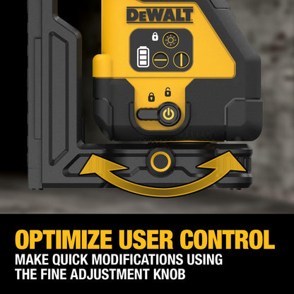 DEWALT USB Rechargeable Red Cross Line Laser Base Kit (DCLE14201RB)