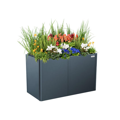 Vego garden 32" Extra Tall Raised Garden Bed, 27" x 53" Modern Raised Garden Beds Kit, Metal Planter Box for Vegetables Flowers Fruits, Midnight Blue