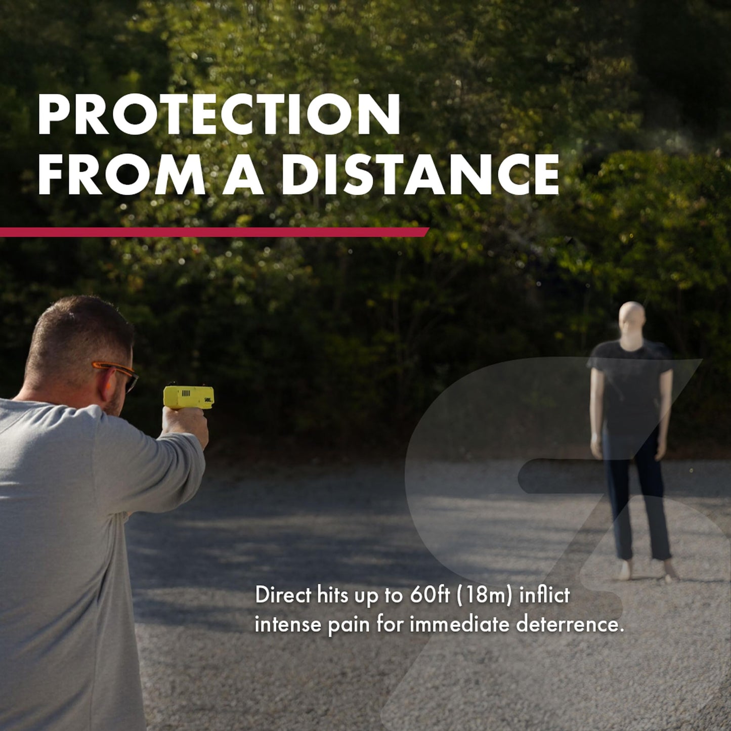 Sabre Home Defense Projectile Launcher, Large Size with (7) 0.68 Cal. Impact Projectiles, 40% More Stopping Power for Extra Home Protection, Holds Up to 7 Projectiles