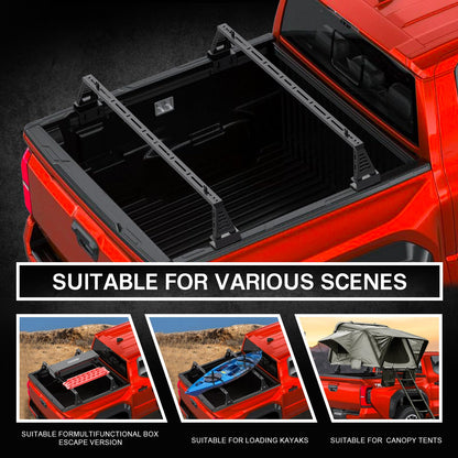 IIIREENO Overland Bed Bar for Mid-Size Trucks/Compatible with Retractable Hard Tonneau Cover, Soft Cover/No Drilling