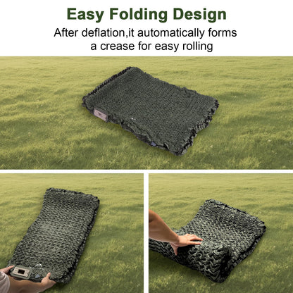 Self Inflating Sleeping Pad with Foam and Electric Pump，Innovative Y-Shaped Telescopic Structure，4.3" Thick Ultraportable Camping Mattress，Outdoor Compact Air Mat for Tent Car（4.2*79*28 inch）
