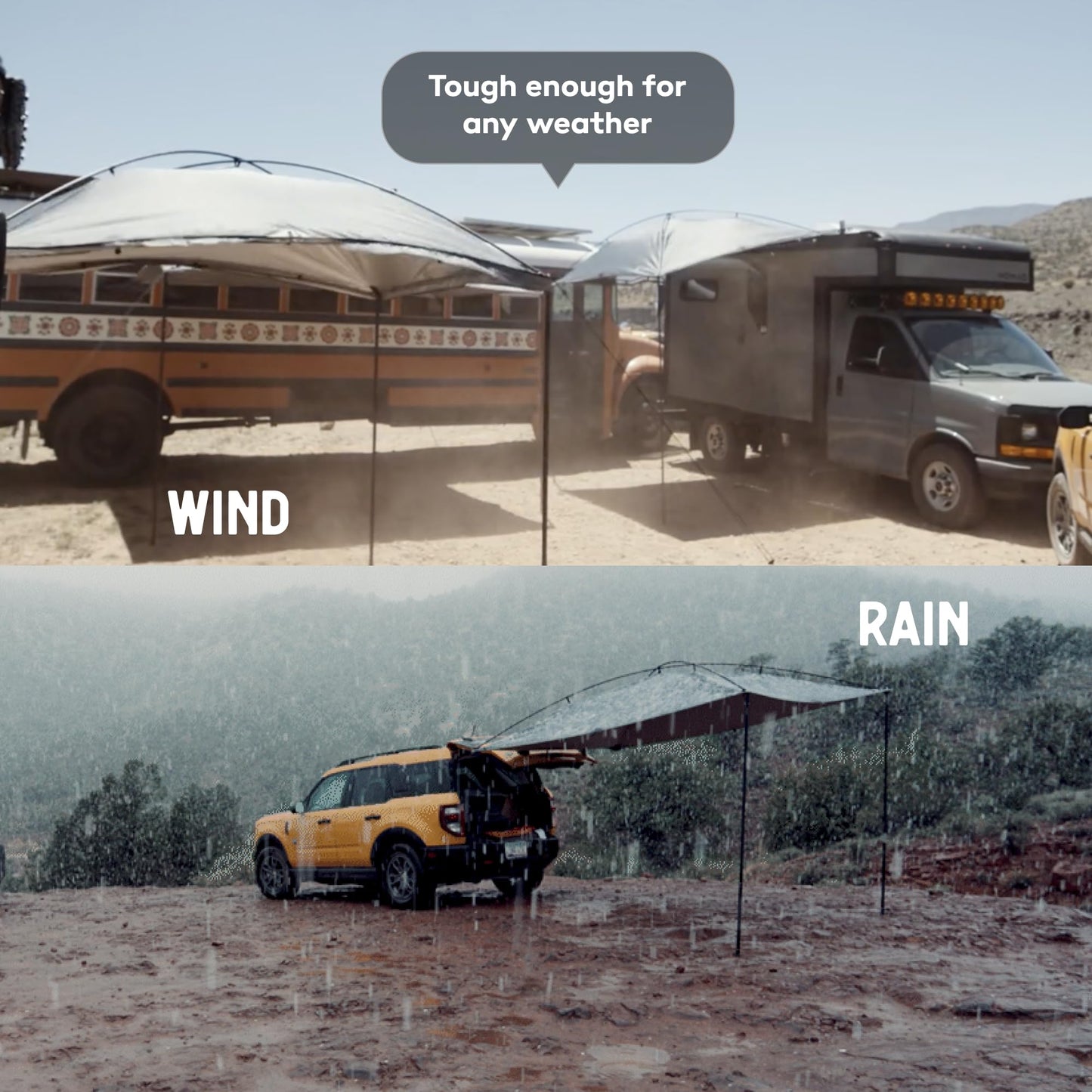 MoonShade and Long MoonWall Bundle, Portable Awning for Increased Shade and Privacy, Lightweight Durable for Large Shade Coverage, Suitable for Vans, Trucks, Full-Size SUVs, and Larger Vehicles