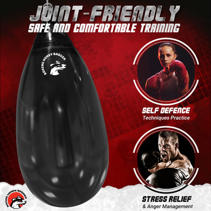 Boxing Honey Badger 2nd Generation Seamless Anti-Leak 110lb Water Punching Heavy Bag for Adults Heavy Duty Boxing Water Bag