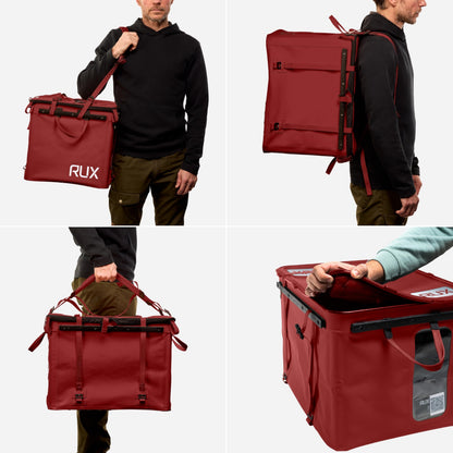 RUX 70L Collapsible Gear Box (Mars Red) - Modular Adventure Storage Solution For Camping Storage, Overlanding, Off-road And Van Life - Weatherproof, Durable and Multifunctional
