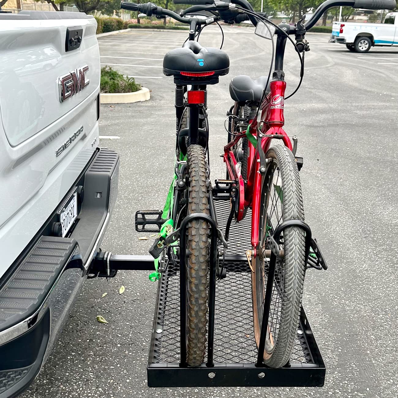 MaxxHaul 50641 60 inch x 20 inch 500 lb. Capacity 2 in 1 Hitch Mount Cargo Carrier Rack and 2 Bike Rack for 2 inch Receiver