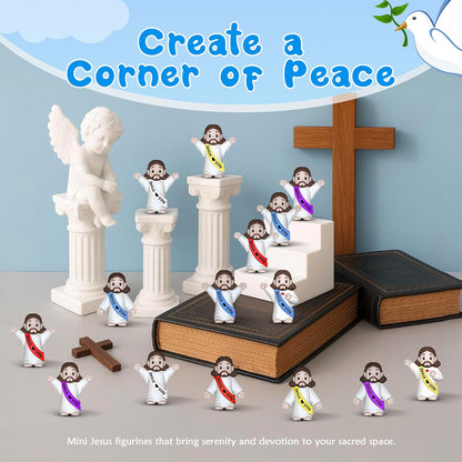 Little Jesus Figures | 300 Mini Jesus Figurines for Easter Egg Stuffers & Religious Gifts - Multicolor