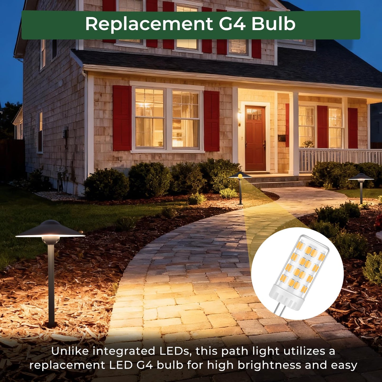 Gardencoin Low Voltage Pathway Lights (8.5'' Shade, 21.5'' Tall)，12V Outdoor LED Landscape Path Lights Wired, Aluminum Pathway Lighting with 3W 2700K Replaceable Bulb for Walkway Garden Yard, 6 Pack