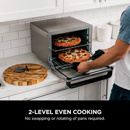Ninja Air Fryer & Toaster Oven Combo - 10-in-1 Foodi XL Pro | Fits 5-lb Chicken & Sheet Pan | 1800 Watts | Stainless Steel