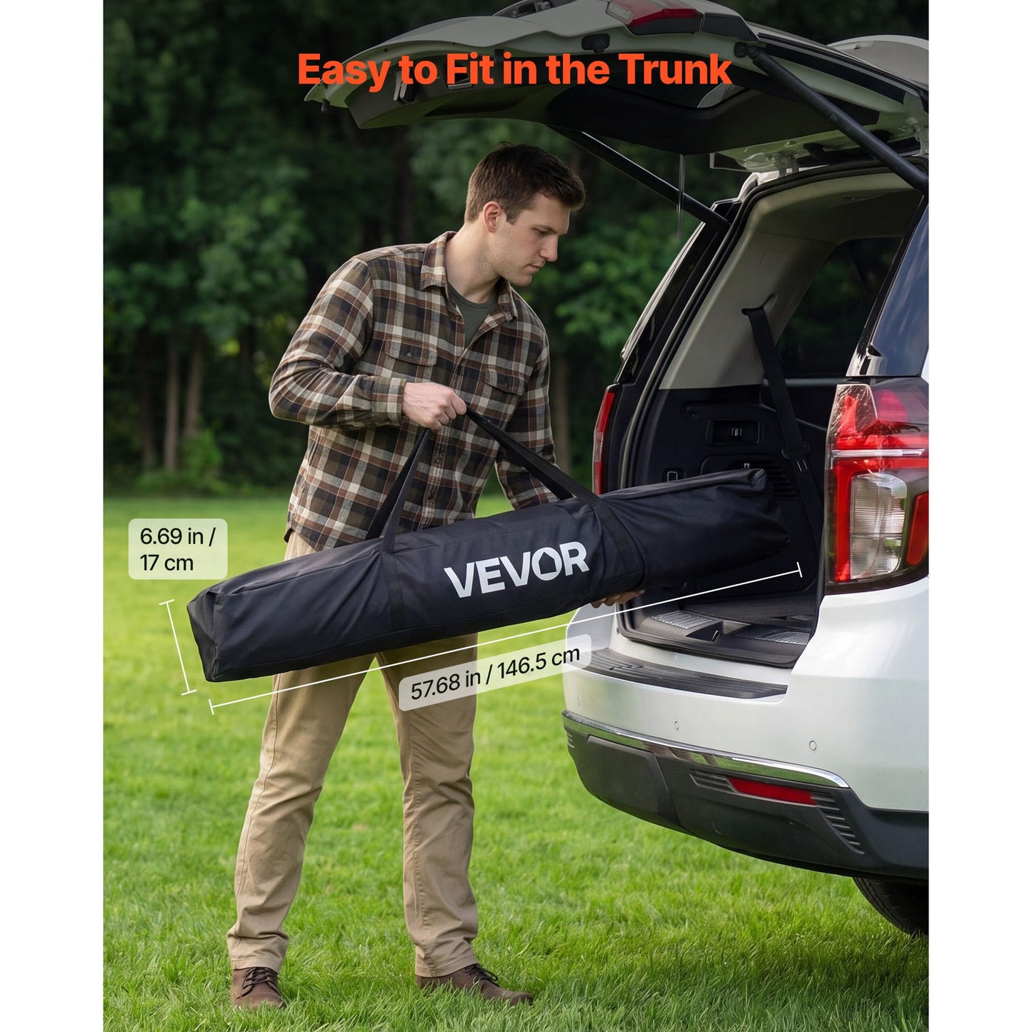 VEVOR Camping Tent, 4 Person Pop Up Instant Cabin Tent with Wider Door Large Mesh Windows, 83.5" High, 60 Seconds Easy Setup, Portable Cabin Hub Tents with Carry Bag for Family Outdoor Camping Hiking