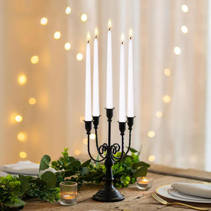 Mega Candles 12 pcs Unscented White Taper Candles, Hand Poured Wax Candle 10 Inch x 7/8 Inch, Home Décor, Wedding Receptions, Centerpieces, Occasions, Events, Festivities, Romantic Dinners, Holders