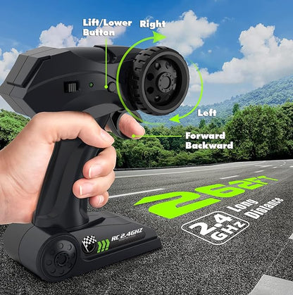 CROBOLL 1:12 Large RC Cars for Boys with Upgraded Lifting Function 2.4GHz 4WD Remote Control Car Toy Gifts 20km/h Monster Truck for Kids All Terrain RC Truck for 60Min Play(Green)