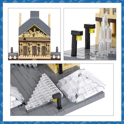 Architecture Louvre Micro Building Blocks Set 3377 PCS World Famous Architectural Model Educational Toys Building Bricks