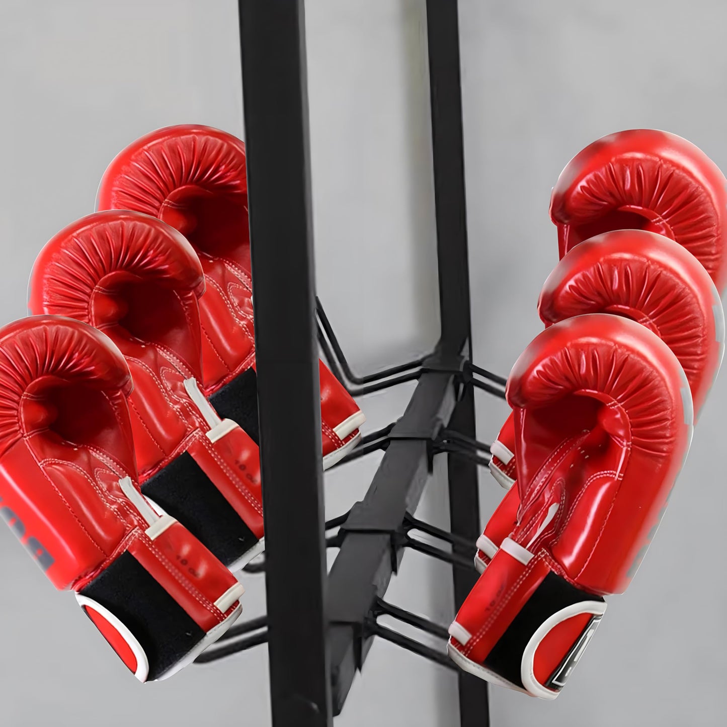 SHZYJBRY Metal Boxing Gloves Drying Rack, Boxing Glove Storage with Universal Wheels to Slide, Metal Boxing Gloves to Dry Out, Holds 20 Pair of Gloves, Black