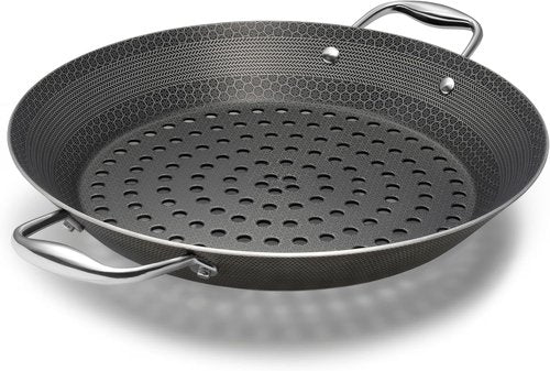 HexClad Hybrid Nonstick Grill Pan - Dishwasher-Safe & Oven-Safe Up to 900°F | Perfect for BBQs