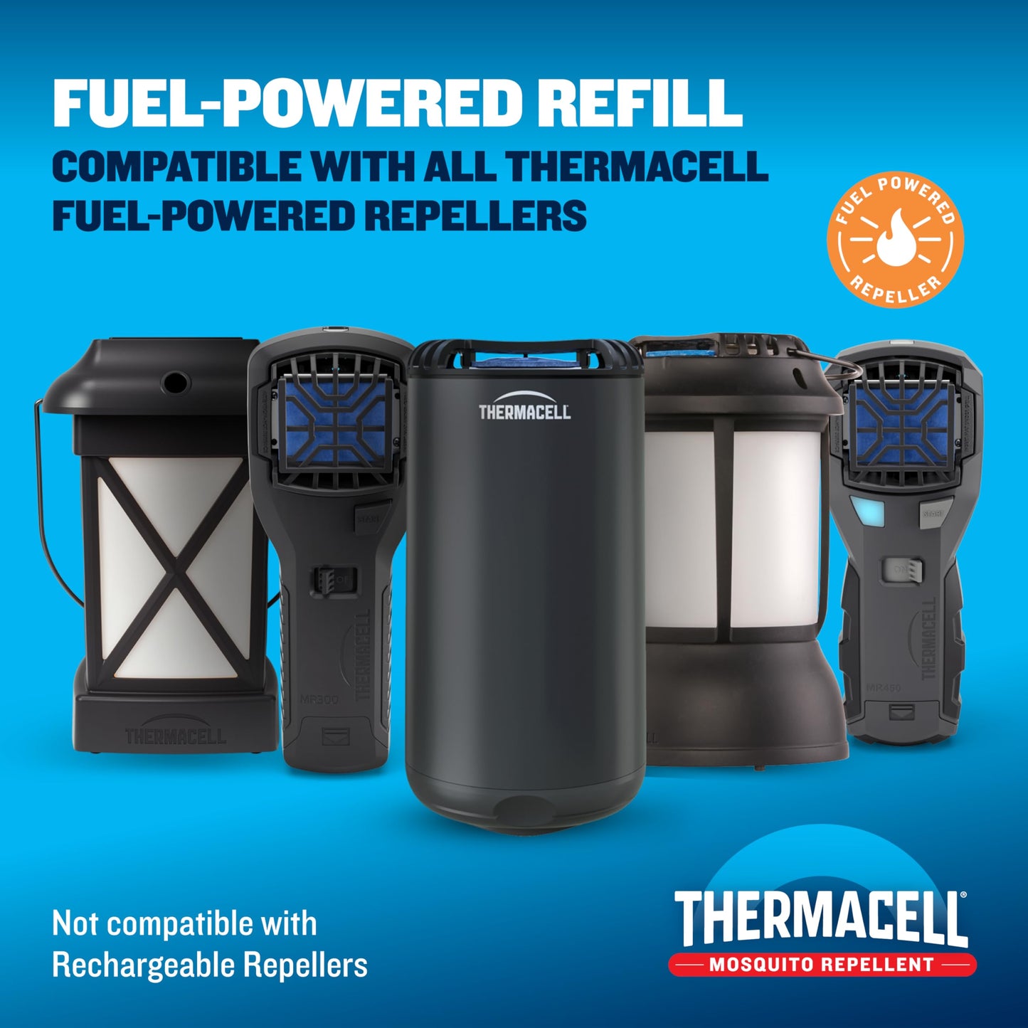 Thermacell Fuel-ZoneGuard Mosquito Repellent Refill; 15-Foot Zone of Scientifically Proven Outdoor Protection; Fuel-Powered; Patio Shield; 300-Hr Refill; Bug Spray Alternative; Scent Free; DEET-Free
