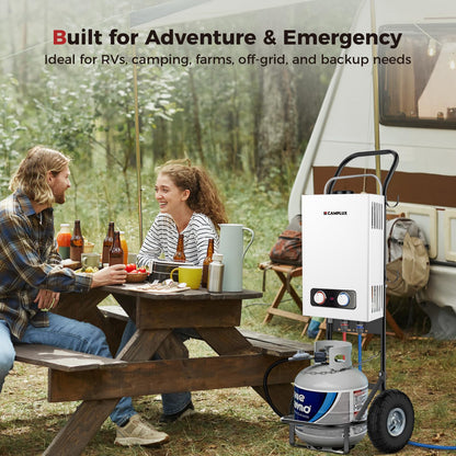 CAMPLUX Dolly Hand Cart for Portable Tankless Water Heaters, Mobile Hot Water Washing Station for Pet Grooming, Horse Stables