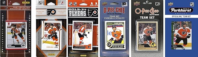 C&ampI Collectables NHL Philadelphia Flyers Men's 6 Different Licensed Trading Card Team Sets White