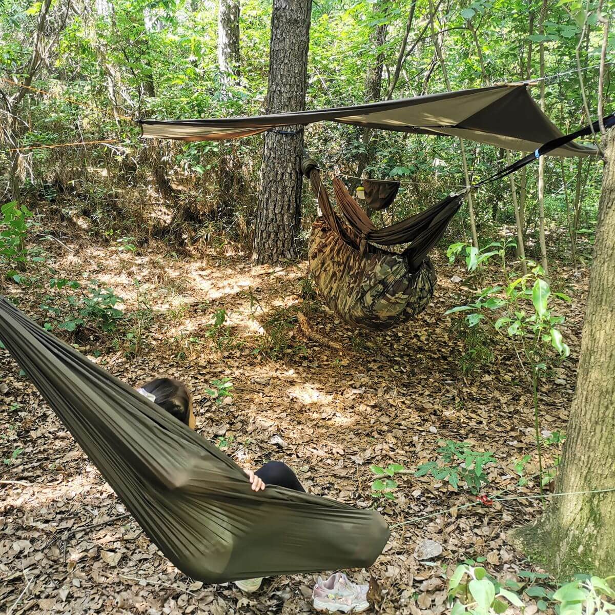Onewind 11' Camping Hammock with Hammock Underquilt, Full Length, Lightweight and Portable Camping Sleep System, OD Green