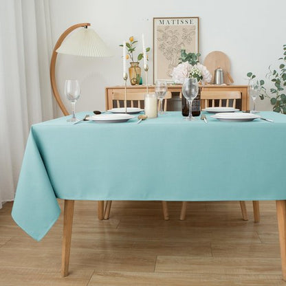 Biscaynebay Textured Fabric Tablecloths 70x108 Inches Rectangular, Brown Water Resistant Tablecloths for Dining, Kitchen, Wedding and Parties etc. Machine Washable