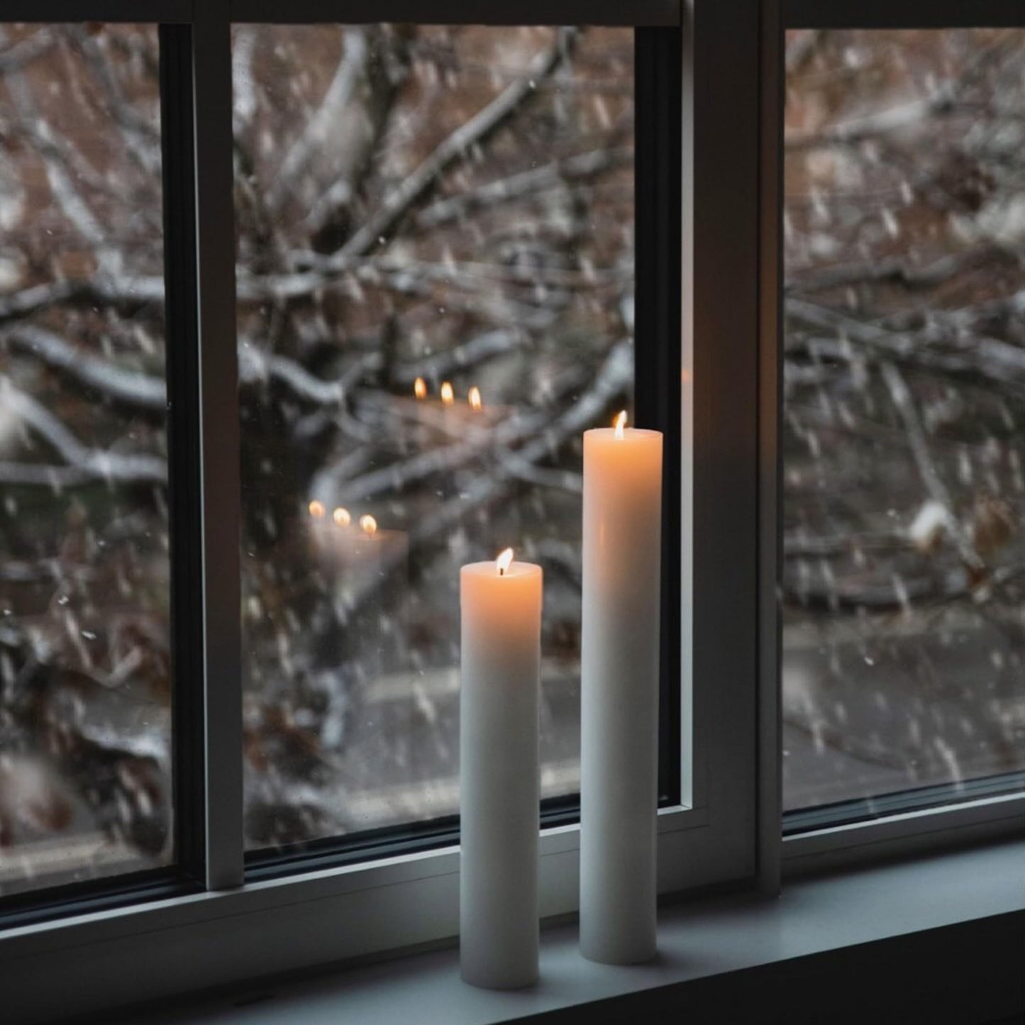 White Pillar Candles, Handmade in Europe, 4 Pack – RSPO Certified, Dripless & Smokeless Velas, Long Burning Candles 70 Hours per Large Candle, Unscented Candle Set (4 pcs, Ø 2.8 in x H 4.7 in, White)