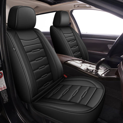 AOMSAZTO Leather Seat Covers Full Set Fit for Jeep Compass 2012-2026,Waterproof Faux Leather Seat Protectors for 5-Seat Vehicles(Black)