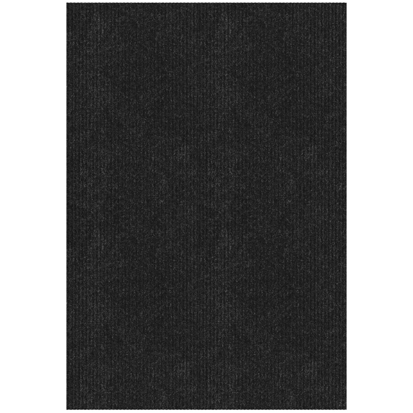 Ottomanson 6'6" x 11' Mud Mat Area Rug Scraper Carpet - Non-Slip, Dirt Trapping for Indoor & Outdoor Use - Ideal for Entryway, Garage, Kitchen, Patio & High-Traffic Areas, Black