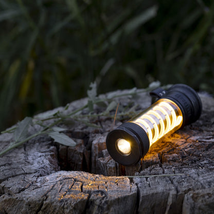 Barebones Edison Light Stick – Tumbled Steel, USB Rechargeable LED Lantern and Flashlight with 7 Modes, 40+ Hour Run Time, Camping Essentials with Magnetic Base