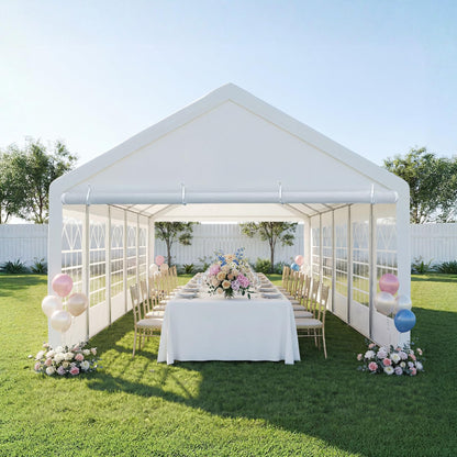 ADRERIC 16x32 Party Tent Heavy Duty White Canopy Large Outdoor Event Shelter with Removable Sidewalls, Waterproof Gazebo for Wedding, Backyard, Parties