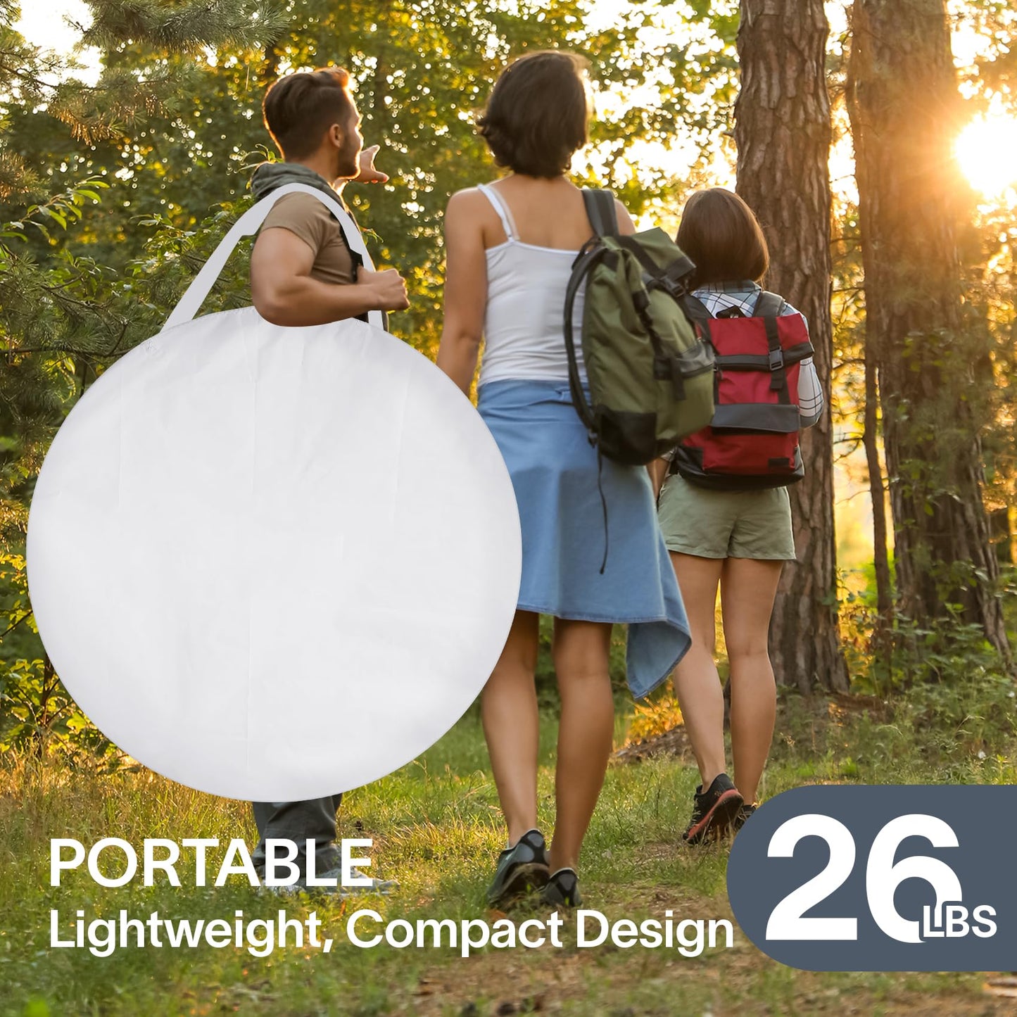 Alvantor 15'x15' Pop Up Screen House Tent, Instant Outdoor Gazebo with Mosquito Netting & UPF 50+ Sun Protection, Portable Canopy Shelter for Patio, Backyard, Camping (12-15 Person),Grey