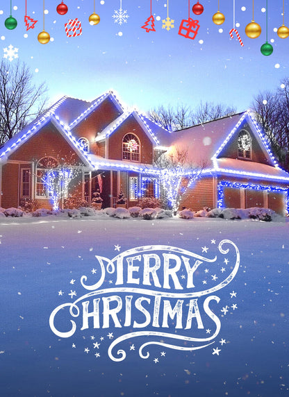Minetom C9 String Lights, 100 FT Blue Outdoor Christmas Lights with 100 LED Bulbs, UL Certified for Indoor/Outdoor Use