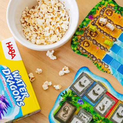 HABA Water Dragons: Kids Board Game and Fast-Paced Dice Game with Wooden Components for Ages 5 and up Made in Germany