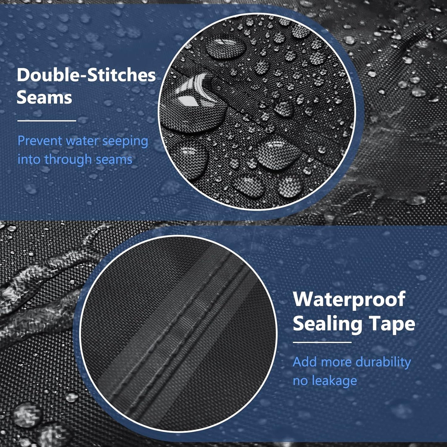 STARTWO Heavy-Duty Waterproof Patio Furniture Covers - 4-Piece Set for Rattan Wicker, Black