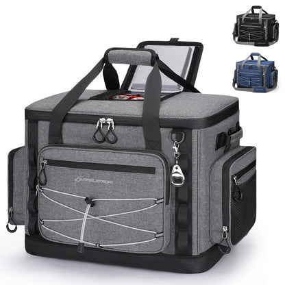 Maelstrom 80 Can Soft Sided Cooler Bag, Insulated Hard-Bottom, Leakproof, Portable, Gray
