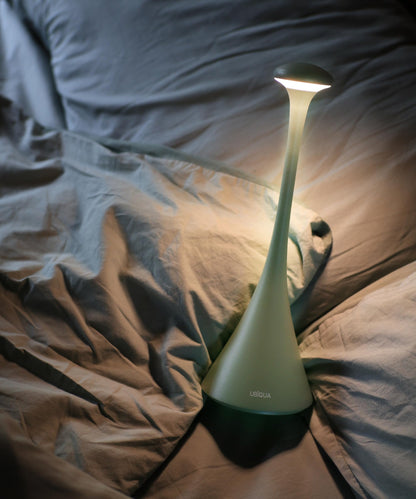 UBIQUA Rechargeable Cordless Table Lamp, Cordless Table Lamps Rechargeable with Touch Controls, Table Lamps for Indoor and Outdoor, LED Lamp with Dimmer, 2200-3000 K, Height 11.5 Inches, Green