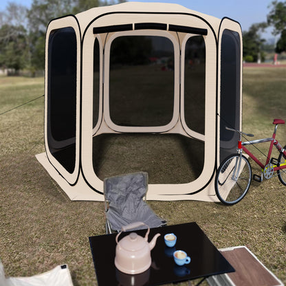 HOOYEAH Pop-up Screen House Tent, Portable Screen Room Camping Canopy， Instant Screen Tent Ultimate Outdoor Shelter with Carry Bag for Patio, Backyard, Garden and Outdoor Activities, 10x10