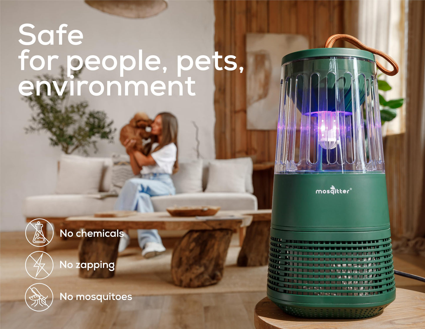 Mosquito Killer Outdoor, Indoor Flying Mosquito Trap, 1 Acre Coverage, Flying Insect Trap, Indoor Bug Catcher Plug in, Compact Mini Size