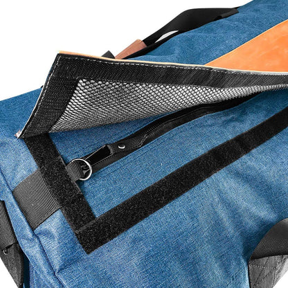 Skunk Large Duffle "Midnight Express XL" - Smell Proof - Water Proof (Navy/Leather)