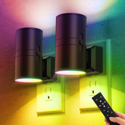 Briignite Night Lights Plug into Wall, Modern LED Night Light Plug in, Dusk to Dawn Sensor, Soft White 3000K, 0-100LM Adjustable Brightness, Dimmable NightLight for Hallway, Bedroom, Stairway, 2 Pack