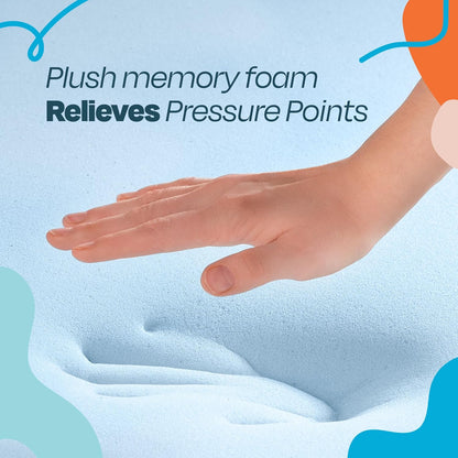 Linenspa Memory Foam Mattress Topper - 2 Inch Gel-Infused Plush Feel | California King Size - Cooling & Pressure Relieving