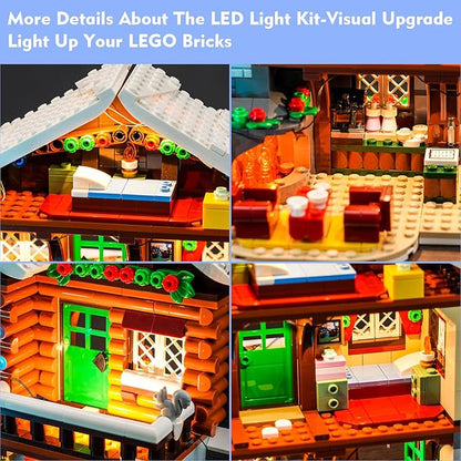 VONADO LED Light Kit for Lego Alpine Lodge 10325 Christmas Winter Village for Adults (Lights Only No Models)