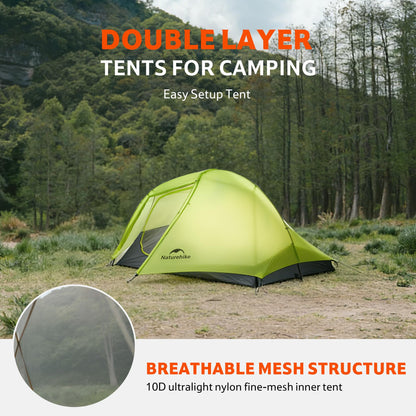 Naturehike Star Trail Ultralight Backpacking Tent, 2.3lb One Person Tent, 2.76 lb 2 Person Tents for Camping