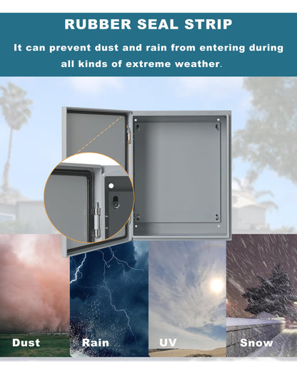 Waterproof Electrical Enclosure 20 x 20 x 6'', Outdoor Electrical Box Weatherproof, Electrical Junction Box with Reinforced Lock