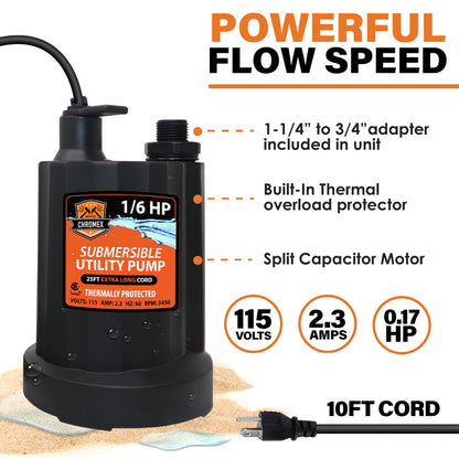 Chromex Tankless Water Heater Flush Kit with NSF Certified Liquid Descaling Solution and 1/6HP Extra Strength Pump