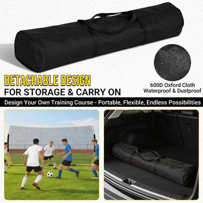 Eastrexon Barricade Backstop Net, 20x10ft Ball Stop Netting with Carry Bag & Ground Stakes, Quick Setup, Portable, Perfect for Lacrosse, Baseball, Basketball, Soccer