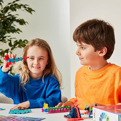 Plus Plus Learn to Build Colorverse Super Set 3D Building Block Kit Creative Stem Construction Toy for Kids 1000 Mini Interlocking Pieces