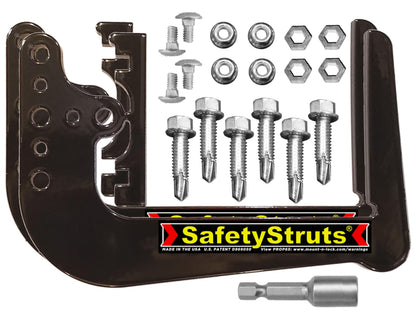 Mount-n-Lock RV Bumper Bundle (2 Items): 1 Set HD SafetyStruts, 1 Pair GennyGo Folding Arms (1SSNHD, 2FSAS)