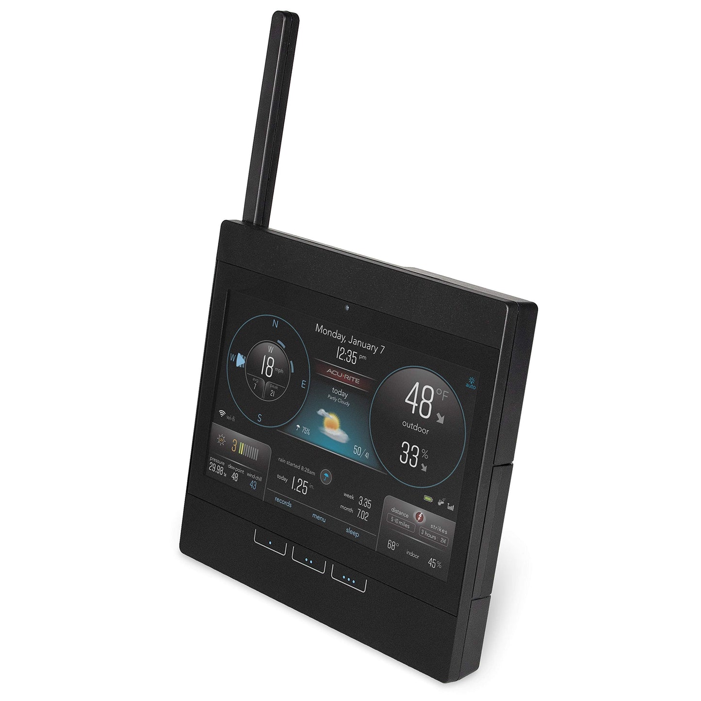 AcuRite Atlas Professional Weather Station with Direct-to-Wi-Fi HD Display, Lightning Detection, Built-In Barometer, and Temperature, Humidity, Wind Speed/Direction and Rainfall Measurements (01001M)