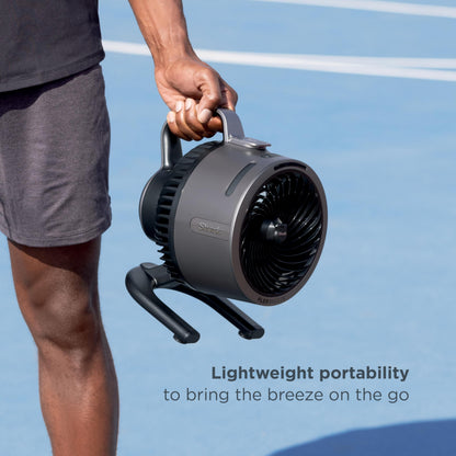 Shark FlexBreeze HydroGo Fan + Car Charger — Ultra-powerful portable fan that mists indoors & outdoors, 5 speeds, 2 bonus modes, & evaporative misting, Blueberry, FA052QBL