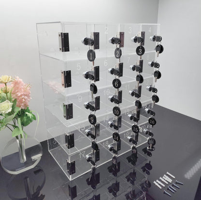 LAMBOCK Cell Phone Lock Box for Classrooms & Offices – 20-Box Charging Locker for Employees & Students, Portable Phone Jail Lockbox with Large 8x4x4 Boxes | Up to 100 Phones Capacity